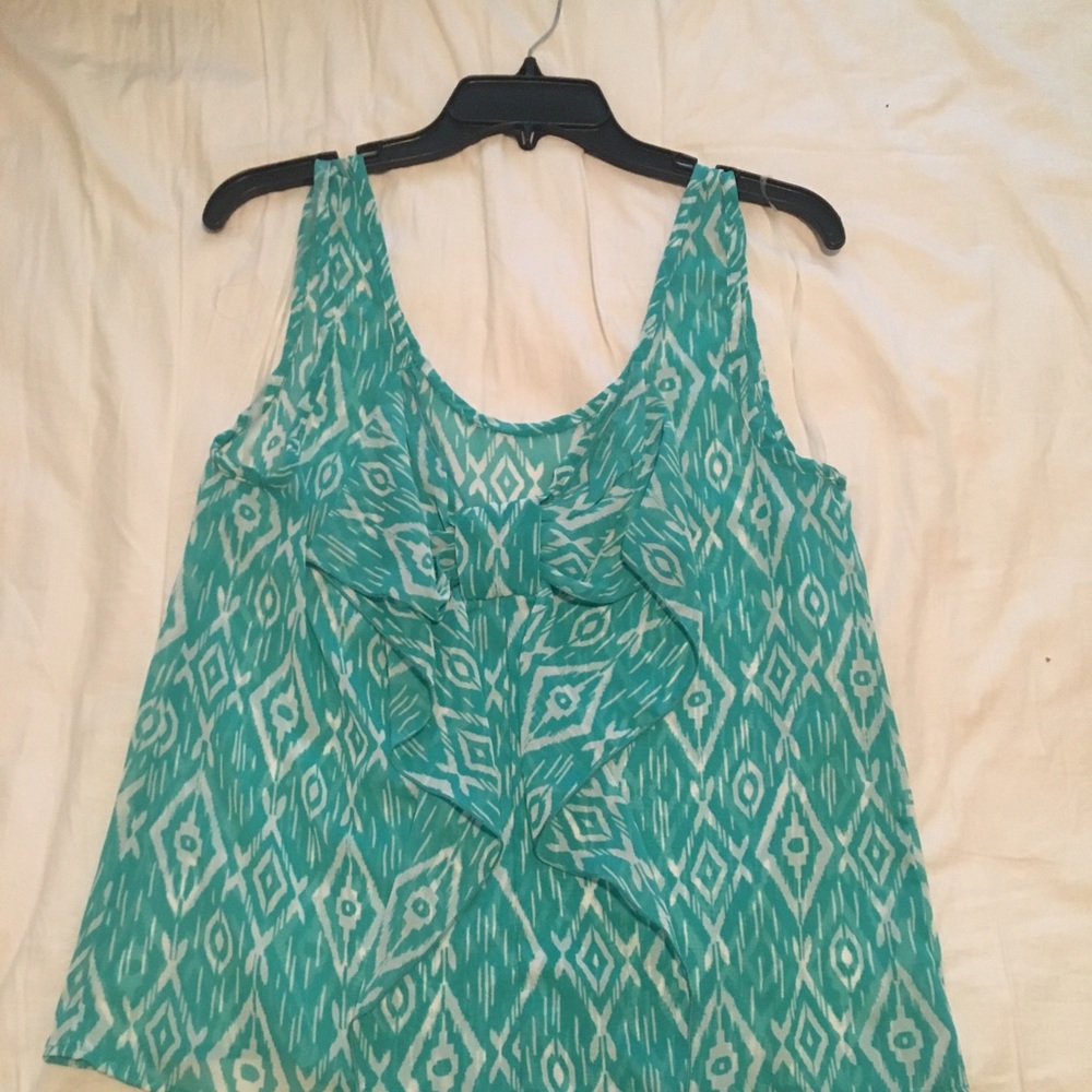 Teal Aztec tank shirt